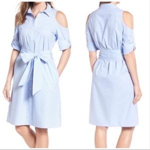 NWT Draper James Cold Shoulder Striped Dress